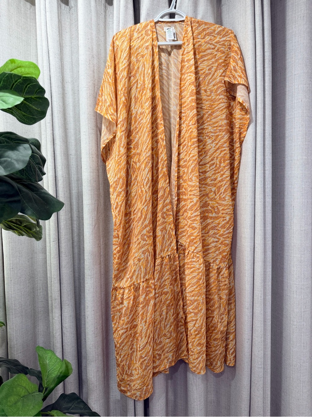 aerie Orange Patterned Maxi Dress